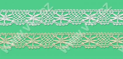 Cotton bobbin lace - 17 mm