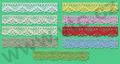 Cotton bobbin lace - 25 mm