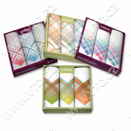 Ladies handkerchief color - 3 pcs/box