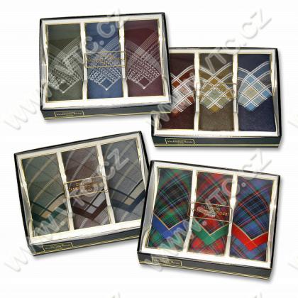 Herren Taschentuch dunkel - 3 St./Schachtel
