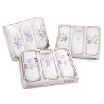 Ladies handkerchief embroidered - 3pcs/box