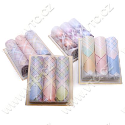 Ladies handkerchief color - 3 pcs/box