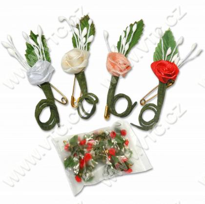 Geschenkband Rose - Brosche