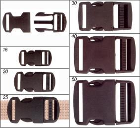 Steckschnalle Dreizack 25 mm