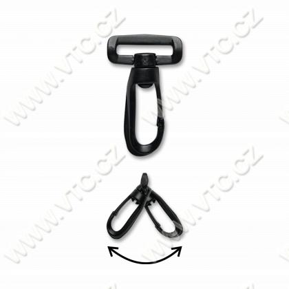 Plastic swivel snap hook - eye 30 mm tilting