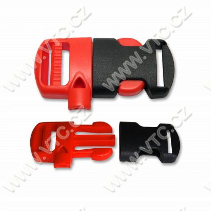 Clip buckle 20 mm with whistle
