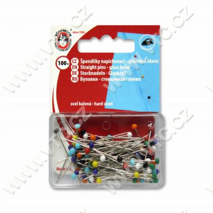 Glass-headed pins 0,6x31 mm, 100pcs