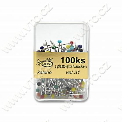 Plastic-headed pins 0,6x30 mm, 100pcs