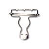 Overall buckles 4 cm WIRE nickel #1