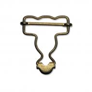 Overall buckles 4 cm WIRE antique brass