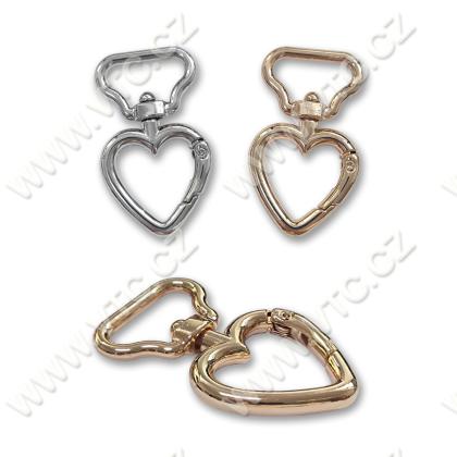 Swivel snap hook - eye 18 mm HEART