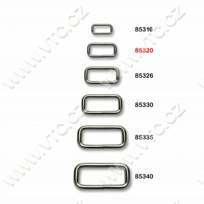 Metal strap loop 20 mm nickel