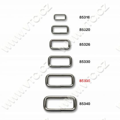Metal strap loop 35 mm nickel