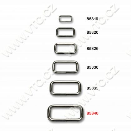 Metal strap loop 40 mm nickel