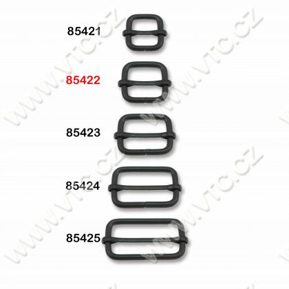 Sliding bar buckle 20 mm black