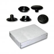 Press buttons AM6 black nickel - 100pcs