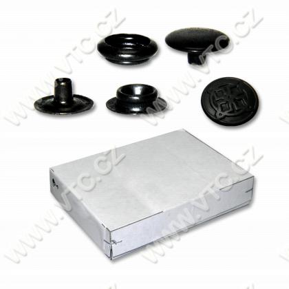 Press buttons AM6 black nickel - 100pcs