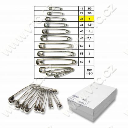 Špendlík zatvárací veľ. 1 nikel