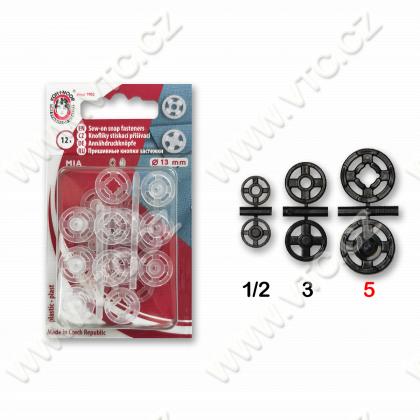 Snap fasteners MIA 5 transparent