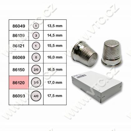 Thimble with bottom sz. 3/0