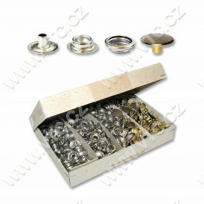 Press buttons AM6 nickel, brass - 100pcs