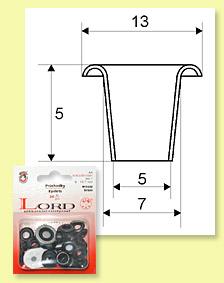 Eyelets LORD 7 mm - card