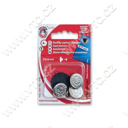 Jeans buttons FOREVER 7 nickel - card