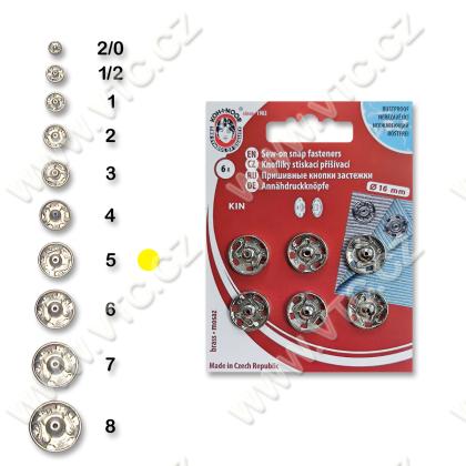 Snap fasteners KIN 5 nickel