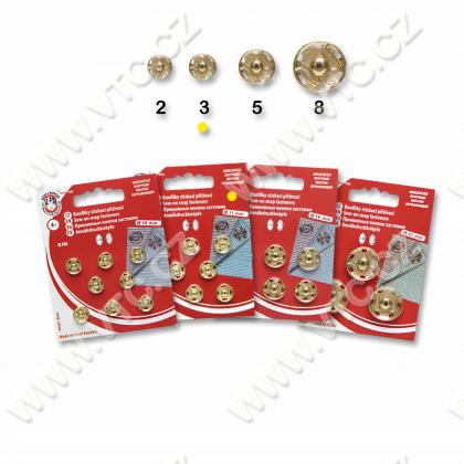 Snap fasteners KIN 3 brass