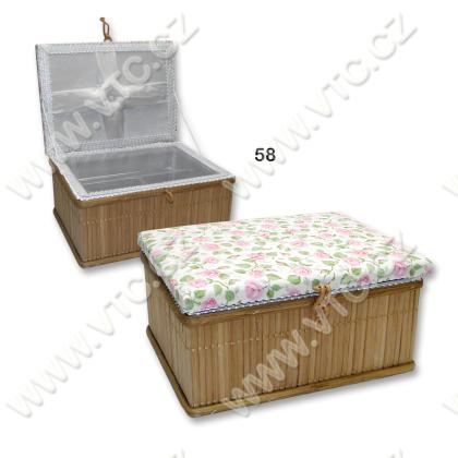 Sewing box - bamboo, fabric