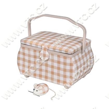 Nähkorb L Gingham - set