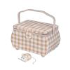 Sewing basket L Gingham - set #1